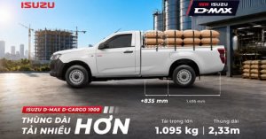 Isuzu D-MAX D-CARGO 1000 bán tải cabin đơn chở hàng