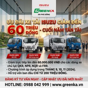 Ưu đãi xe tải Isuzu giảm đến 60 triệu