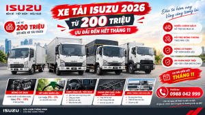 Xe tải Isuzu 2026 từ 200 triệu