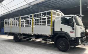 Isuzu FVR 900 thùng mui bạt bửng nhôm dài 9m6 tại Isuzu Green Ka